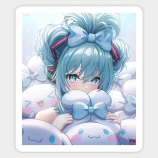 cinnamon roll miku Sticker